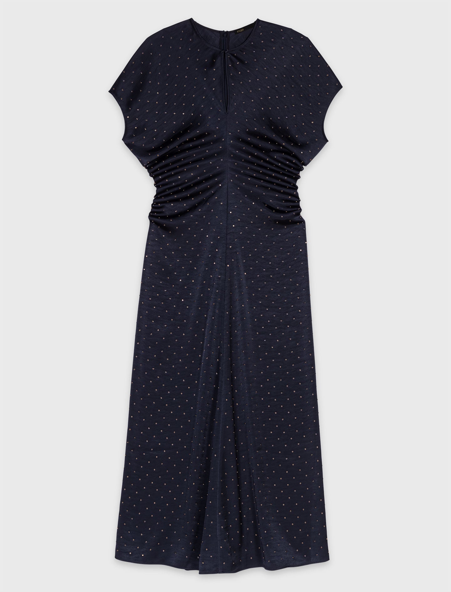 Studded satin maxi dress