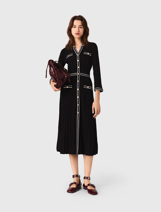 mfpro04442 knit midi dress black