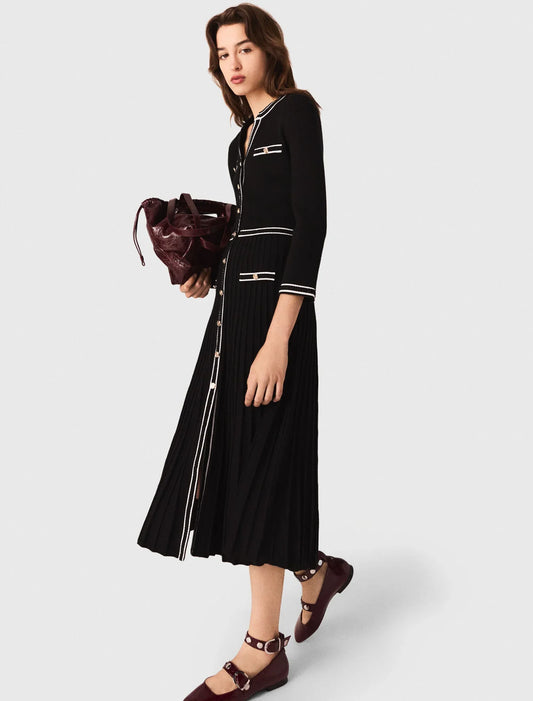mfpro04442 knit midi dress black
