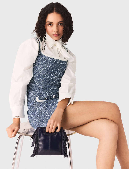 Short Tweed Dress BLUE