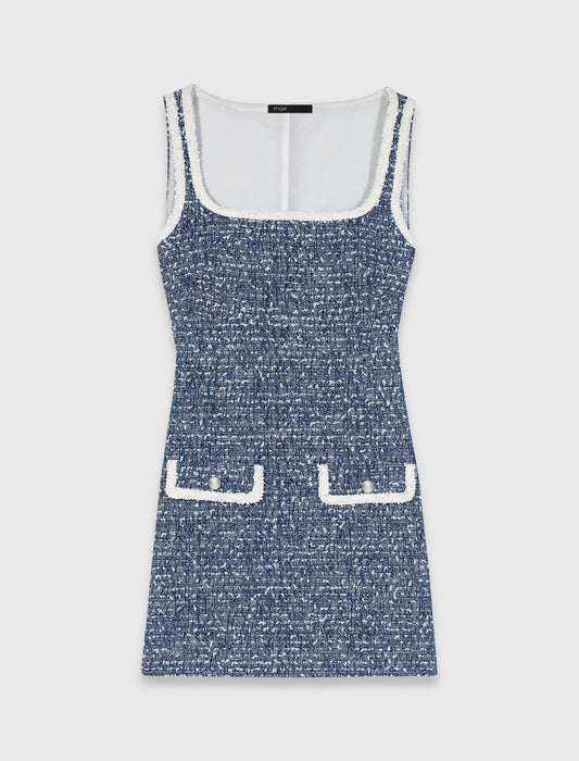 Short Tweed Dress BLUE