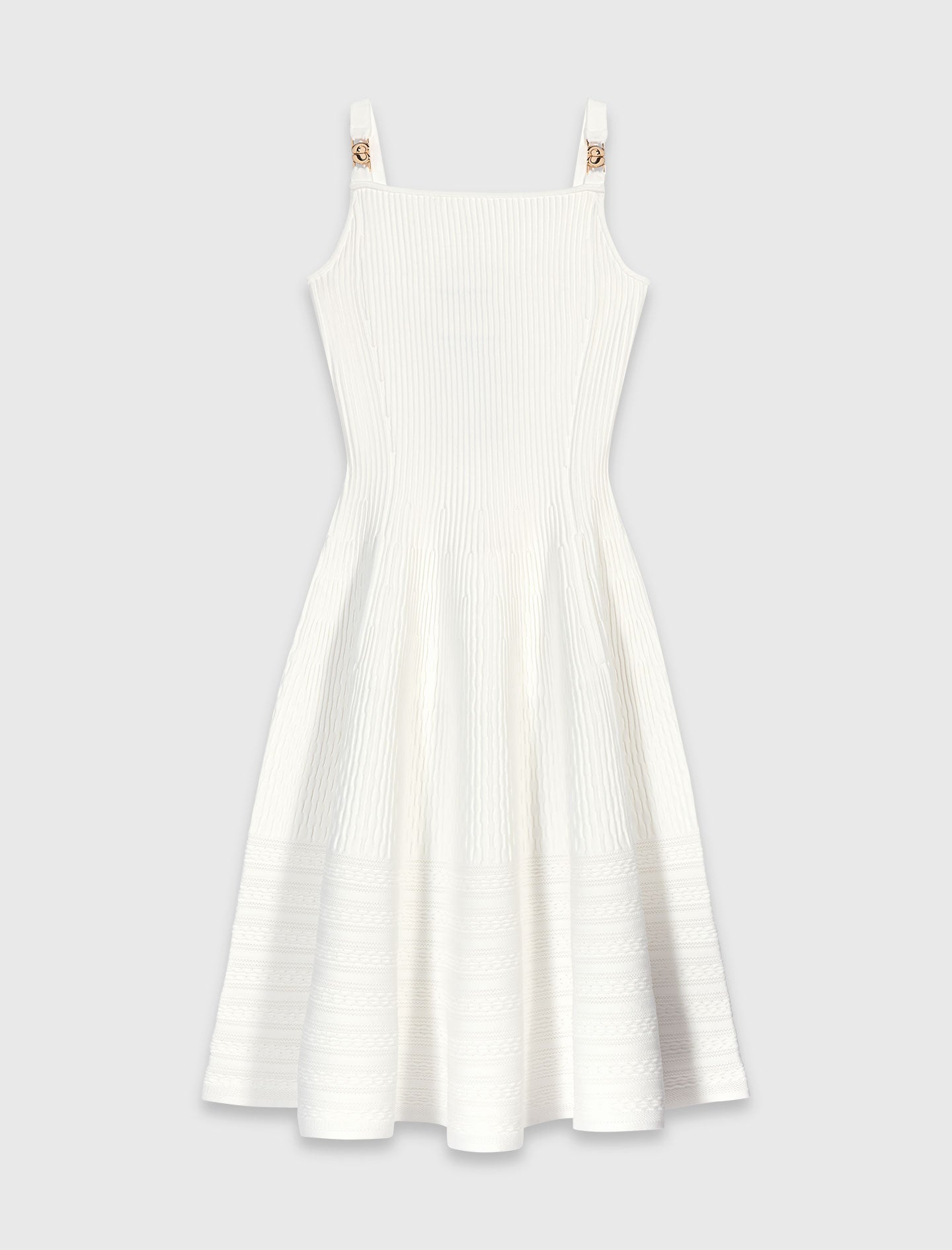 Knit maxi dress White