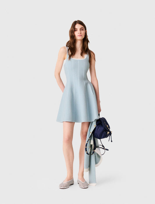 Short 2-in-1 effect dress Light Blue