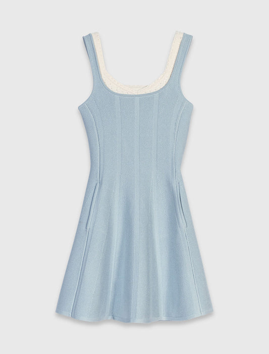 Short 2-in-1 effect dress Light Blue