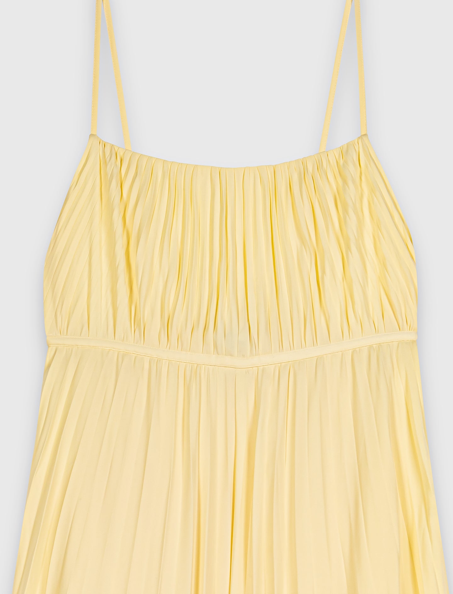 Pleated maxi dress Pale Yellow