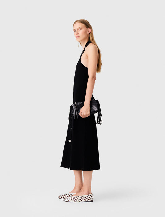 Dress with floral jewel details Black
