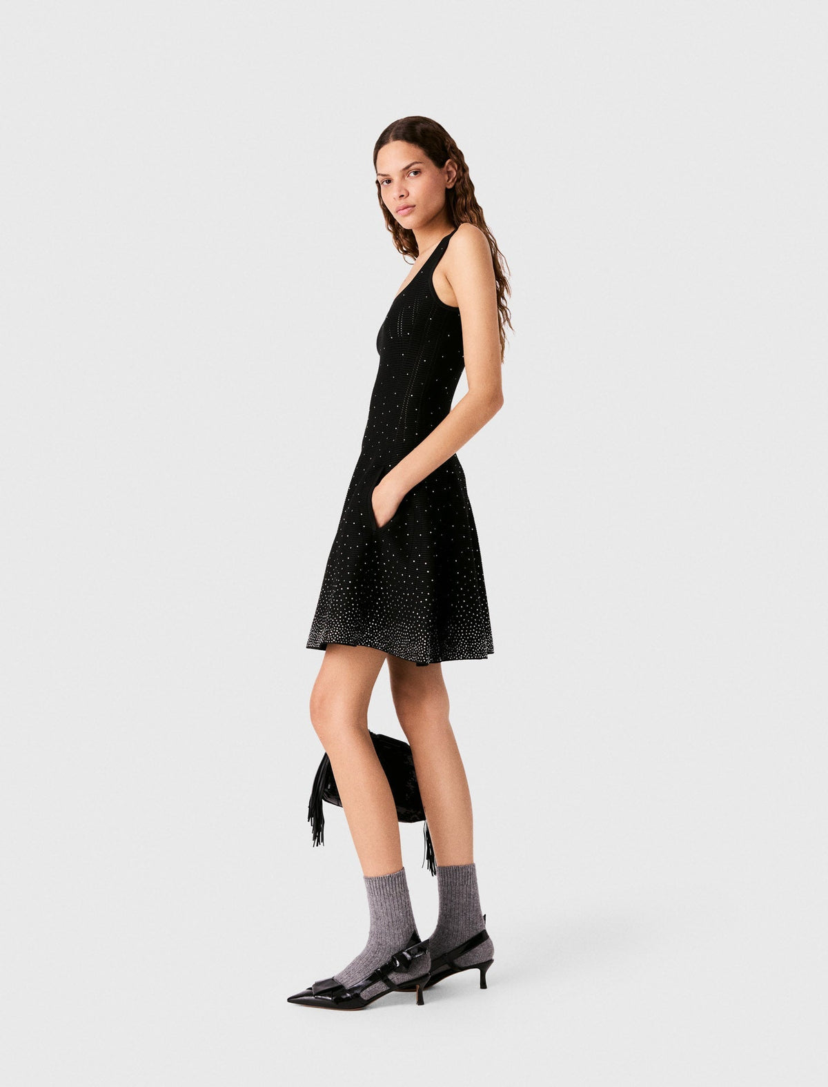 Maje Knitted Dress Black