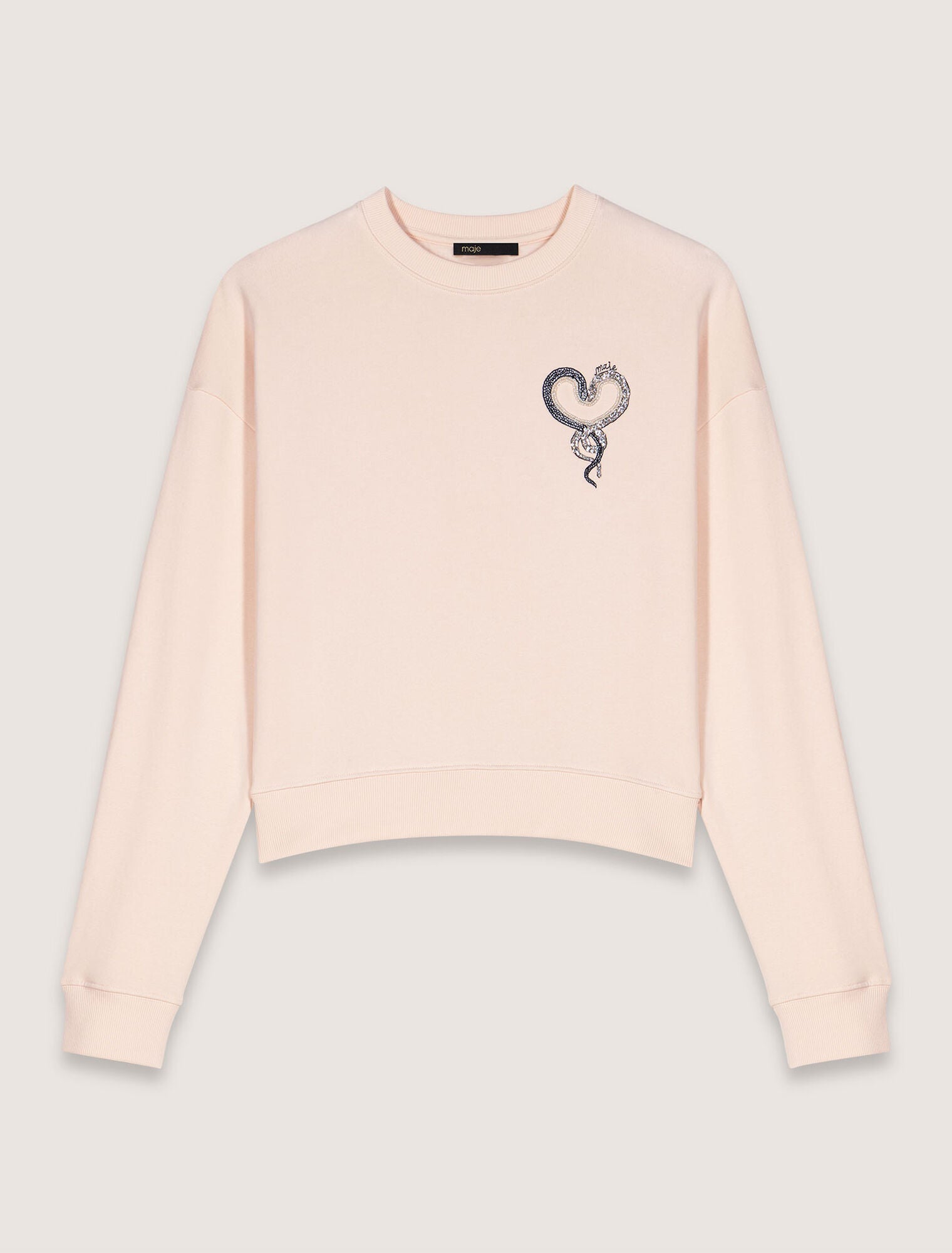 Pink Embroidered sweatshirt