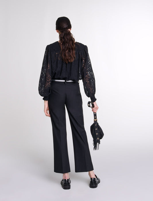 Black  -Patterned Top