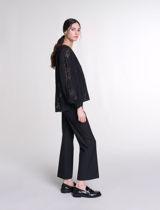 Black  -Patterned Top