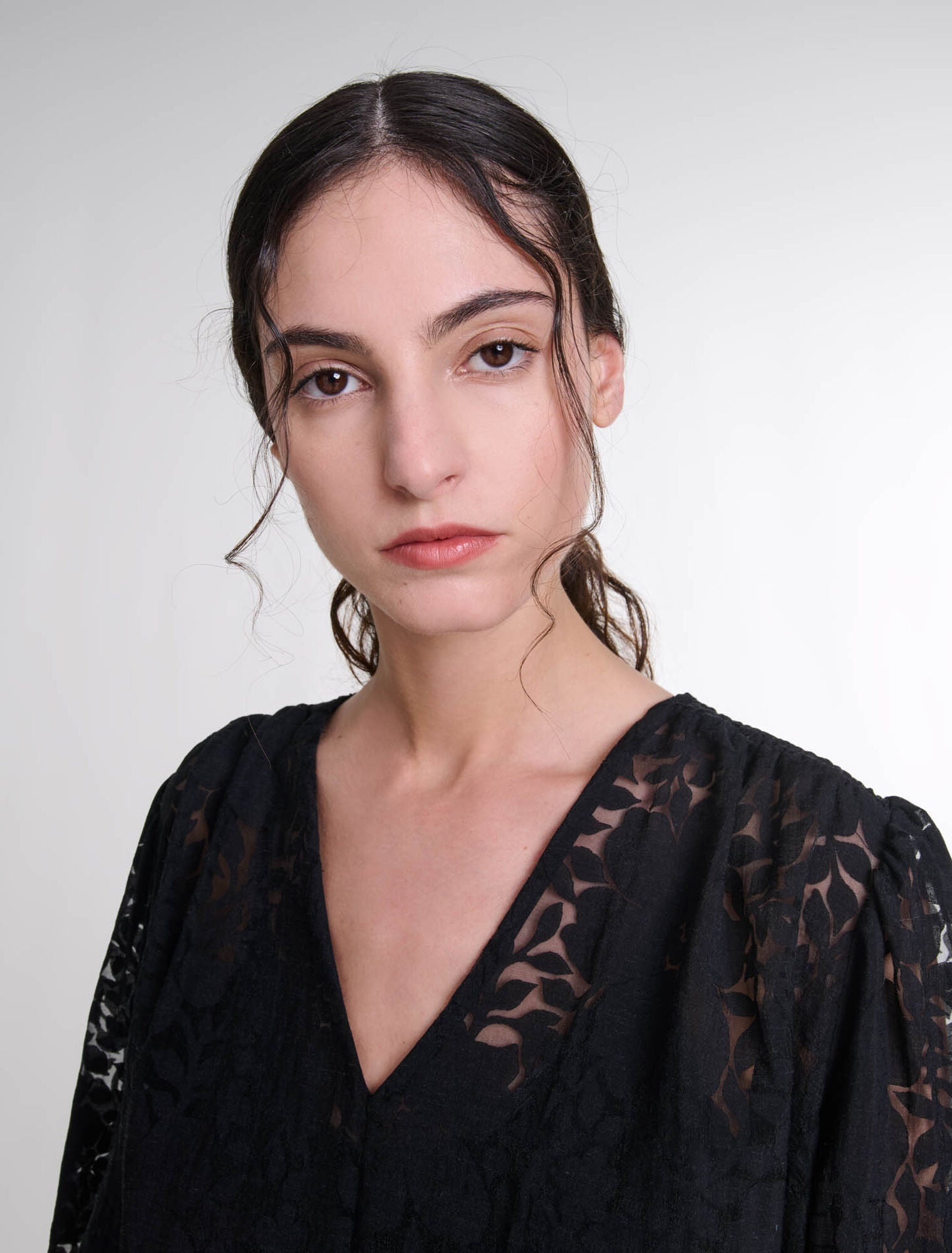 Black  -Patterned Top