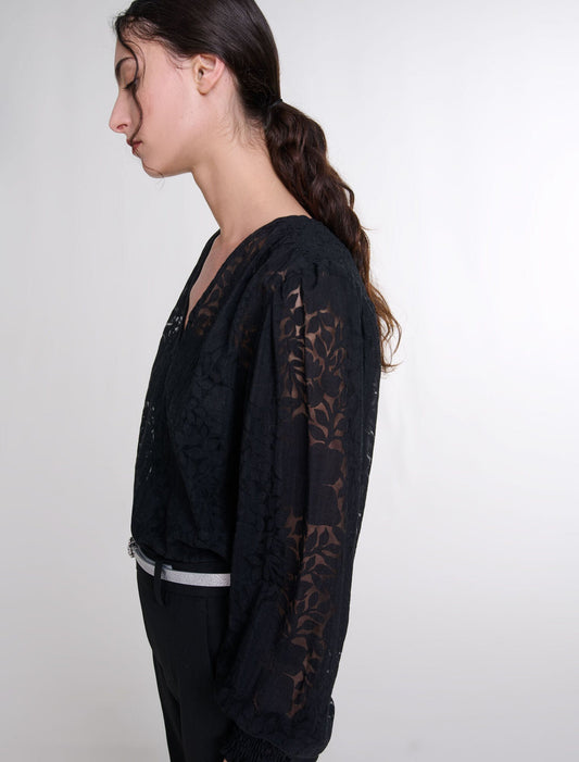 Black  -Patterned Top