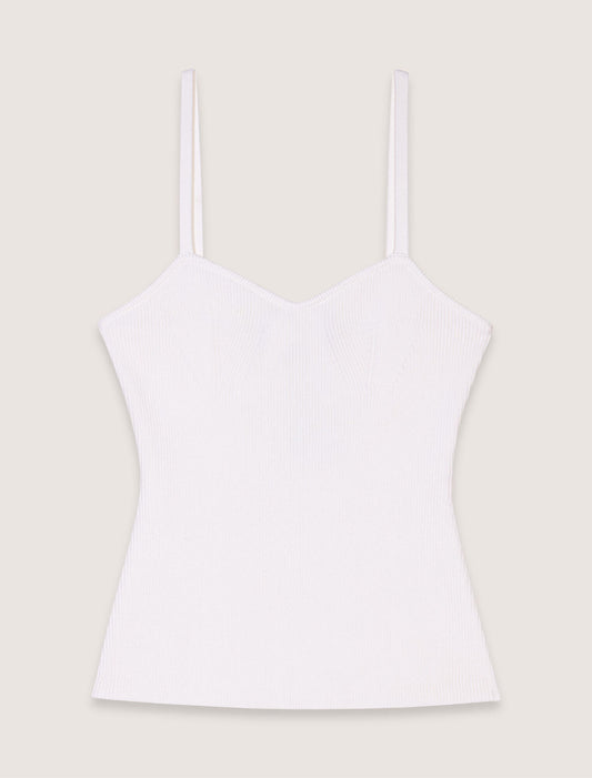 White-Rib knit top
