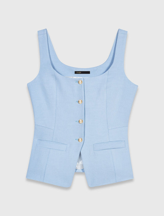 Long Tailored Jacket Blue Sky