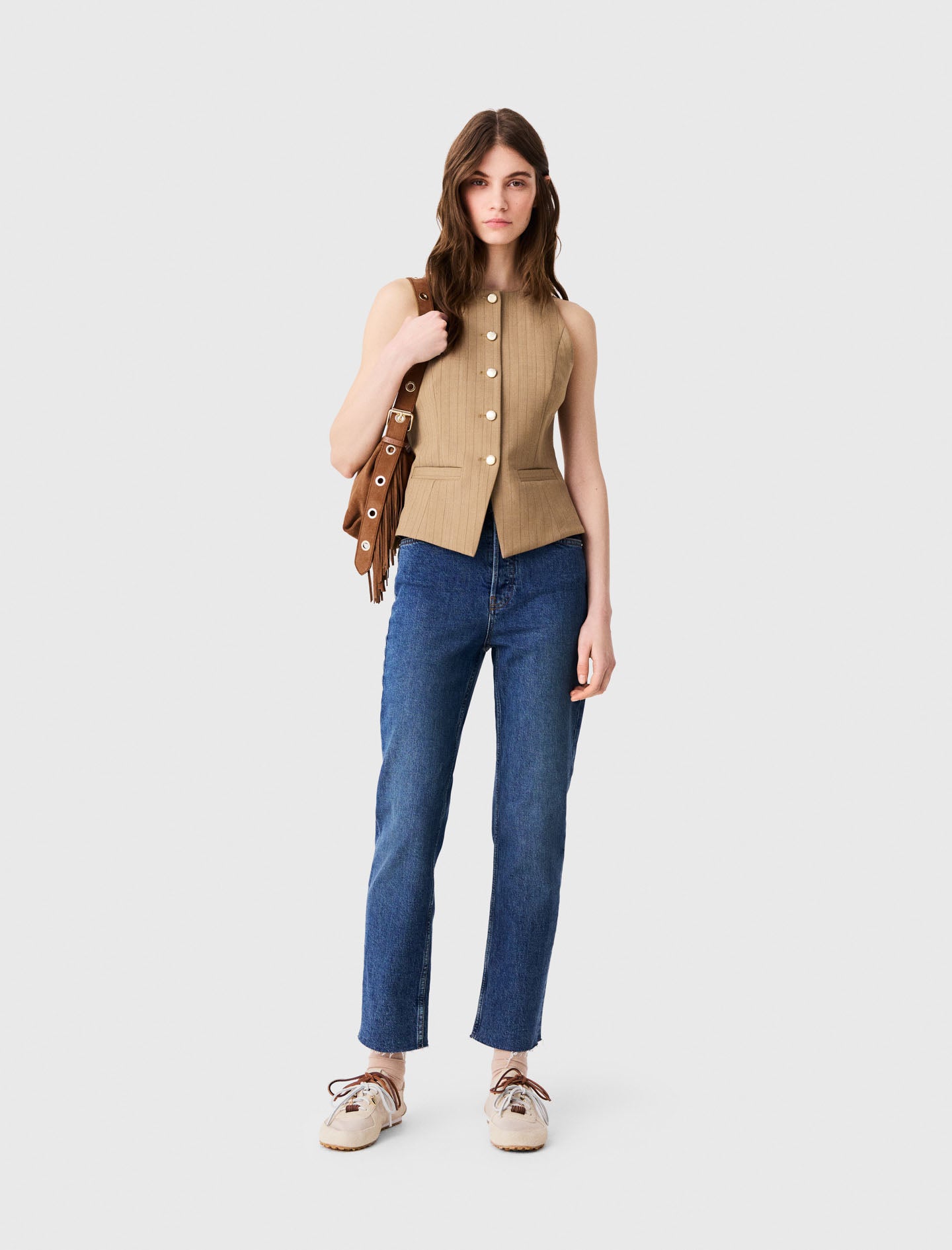 Long tailored jacket Beige