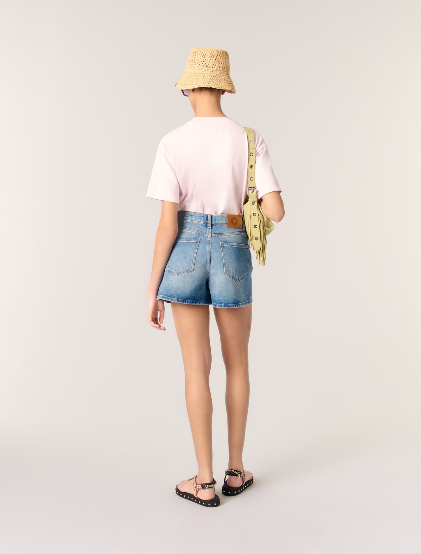 Pale Pink-Printed T-shirt