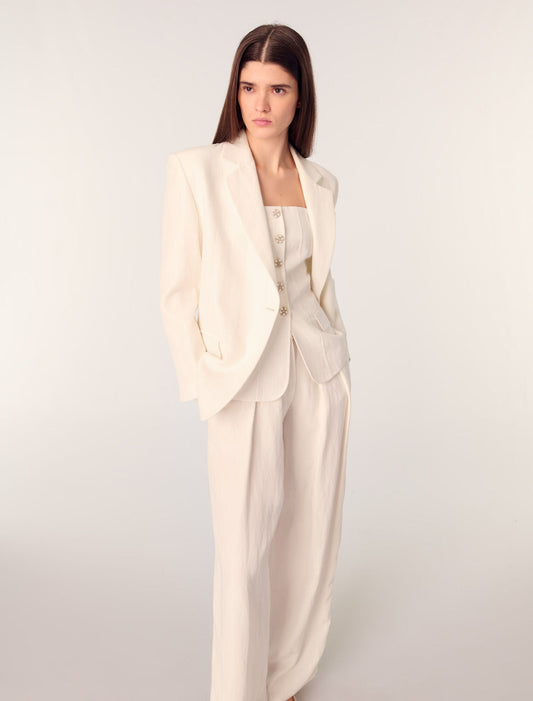 Ecru-Suit Jacket