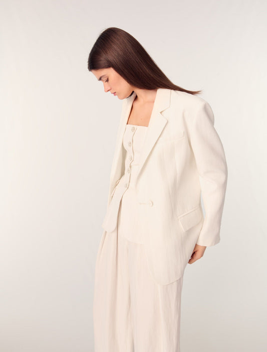 Ecru-Suit Jacket