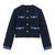 Tweed Jacket With Denim Trim NAVY