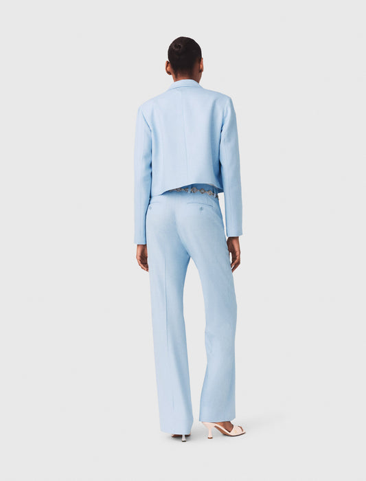 Short Single-Breasted Jacket Blue Sky