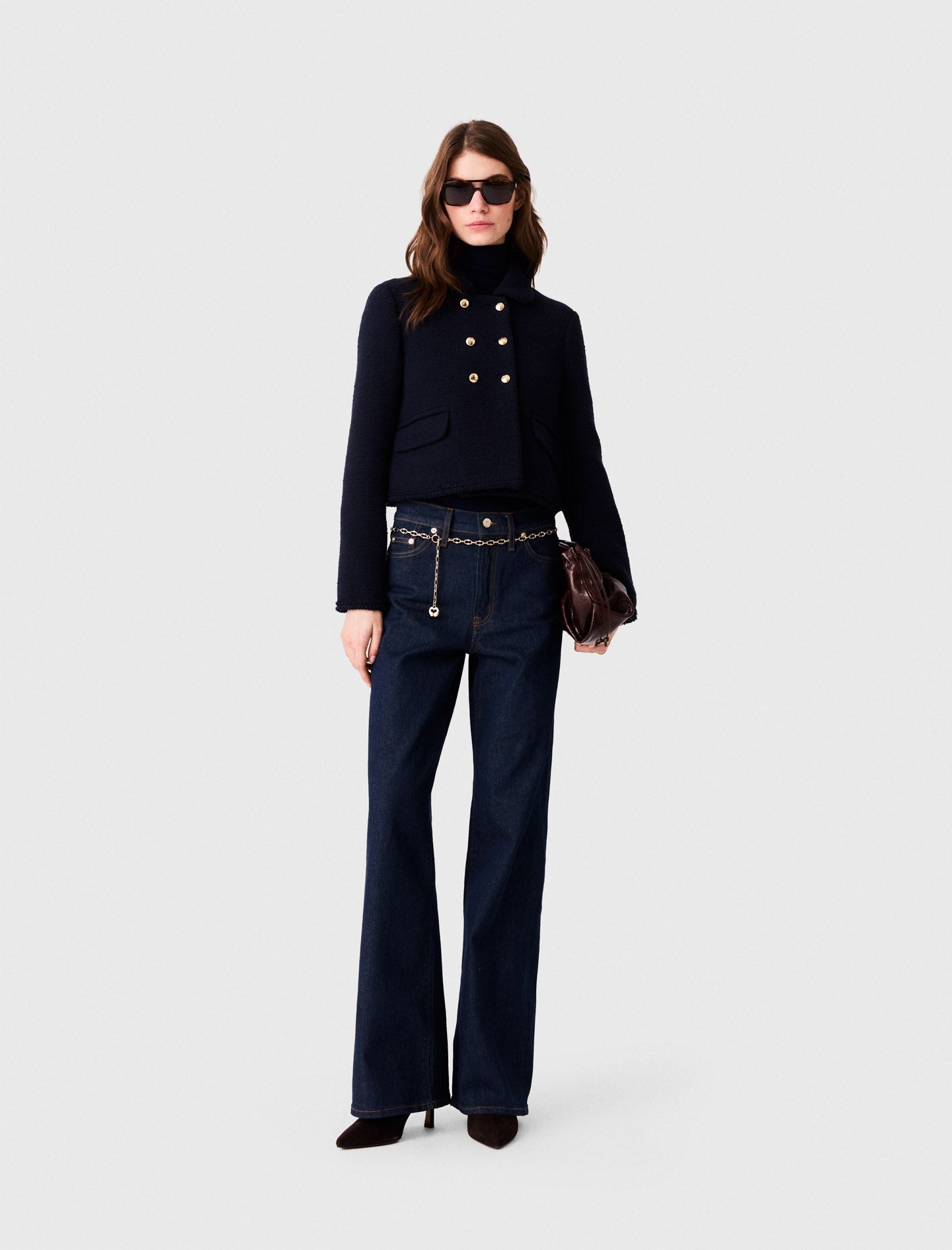 Short tweed jacket Navy