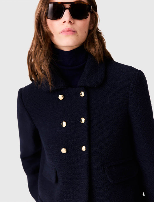 Short tweed jacket Navy