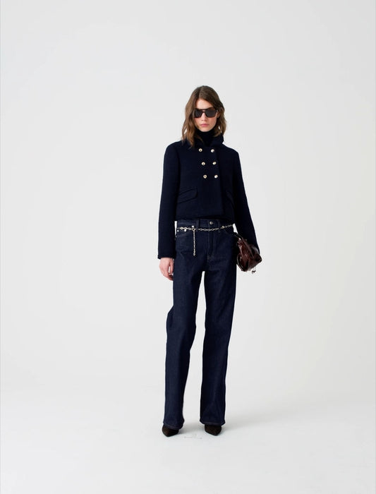 Short tweed jacket Navy