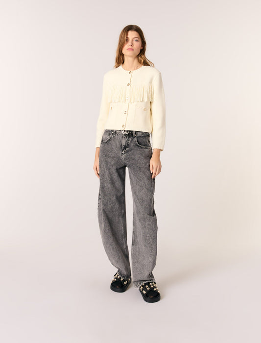 Ecru featured Rhinestone Detail Cardigan